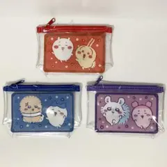 ちいかわビニールポーチマチ付き　３種セット　キャンドゥ　セリア