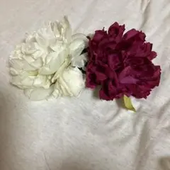 ホワイトフラワーヘアクリップ 約15cm
