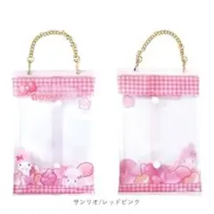 【新品】サンリオ パッケージ風 おでかけポーチ レッドピンク