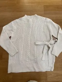 サイドリボンニット