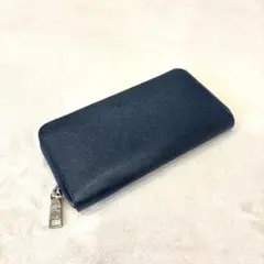 【COACH】長財布ウォレット　F58107ジップアラウンドファスナー　ブルー系