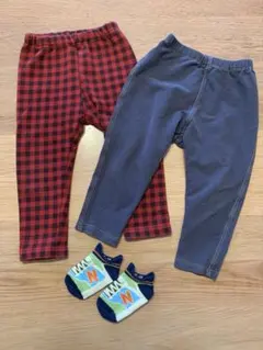 3点セット　UNIQLOレギンス2枚、ニューバランス靴下