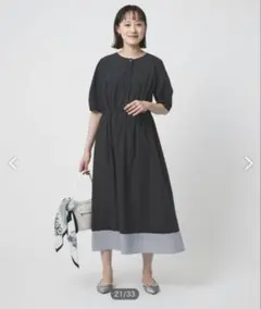 新品タグ付き ユナイテッドアローズ ギンガムチェック 半袖ワンピース
