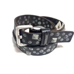 さ*か様 DIESEL【水牛革】高級ナローベルトピラミッドスタッズ　本革 y2k