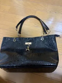 クロコダイル風 ブラック バッグ