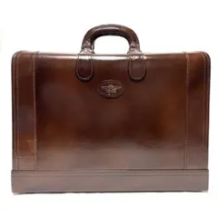 Bally ブラウンレザー ビジネスバッグ ゴールド金具 - メルカリ
