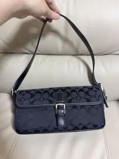 COACH コーチ ワンショルダーバッグ シグネチャー 黒 6095 - メルカリ