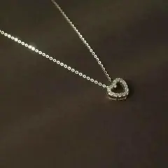 NA244【小さいハート】ネックレス　華奢　人気　ぷっくり　デート　ゴールド