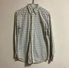 ポロラルフローレン　青系 チェック柄 長袖シャツ　160 レディースS〜Mくらい