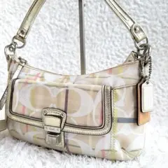COACH　コーチ　handbag　Poppy Tattersa ワンショルダー COACH コーチ handbag Poppy Tattersa ワンショルダー - メルカリ