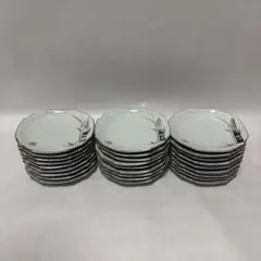 値下げ！昭和レトロ　竹柄のお皿　27枚　まとめ売り！