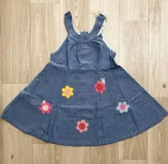 ミキハウス　デニム　ジャンパースカート　110cm