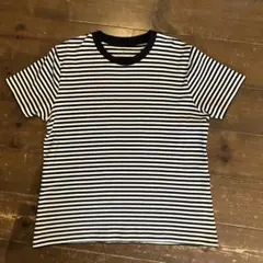 無印良品　白黒ストライプ Tシャツ　XXL