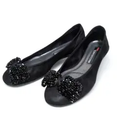 ✨️ほぼ新品✨️コンポジション9 パンプス 23.5cm 黒 ビジュー リボン