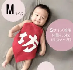 坊【M】27×27 ハーフバースデー　コスプレ　衣装　前掛け　ハロウィン　6ヶ月