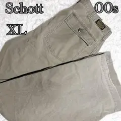 00s Schott カーゴパンツ XL ミリタリー ワイド カーキ レアのサムネイル