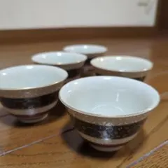 九谷焼湯呑み5客昭和レトロ