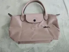 美品ロンシャン ルプリアージュ　ハンドバッグ　 Sサイズ ピンクベージュ