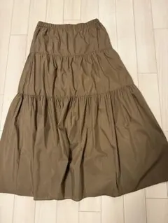 Theory ブラウン ティアードスカート S