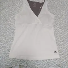 adidas クロスオーバータンクトップ オフホワイト　サイズOT