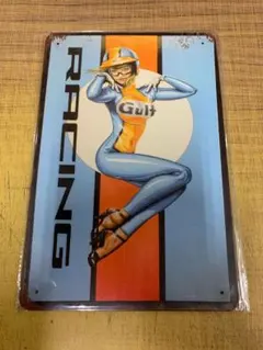 ④【訳あり】ブリキ看板 20×30cm ガルフ