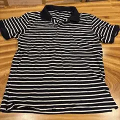 UNIQLO ユニクロ ボーダーポロシャツ ネイビー XL