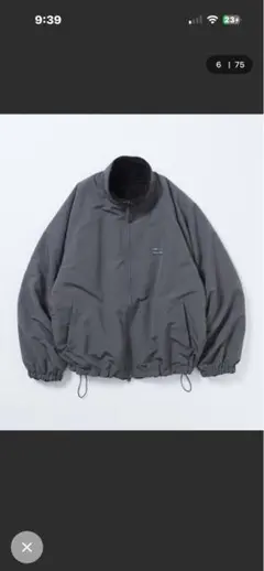 限定展開 リラックスフィット ナイロンフリース リバーシブル スタンドブルゾン