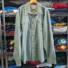 USA古着 コロンビア チタニウム アウトドア チェックシャツ