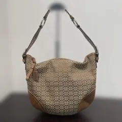 【美品】COACH ミニシグネチャー トートバッグ ブラウン