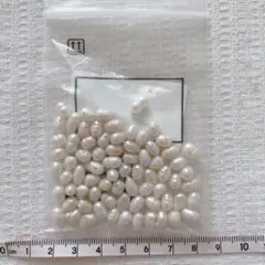 未使用品【天然淡水パール ビーズ ／オーバル】約22g #01
