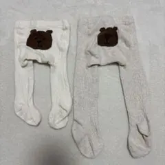 BabyGAP くまさんタイツ 2枚セット