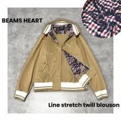 BEAMS HEART★スイングトップ★ハリントンジャケット★裏地総柄★ベージュ