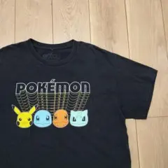 US古着Tシャツ ポケモン Pokemon ブラック 黒 Lサイズ