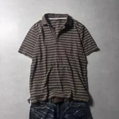 90s-00s Eddie Bauer striped polo shirtのサムネイル