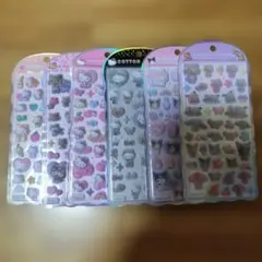 正規品 サンリオ コットンパフィー シール 5枚セット　cotton puffyのサムネイル