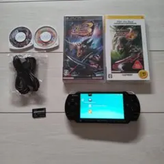 美品★psp3000本体★黒★新品バッテリー、ゲーム、メモリー、新品充電器付き