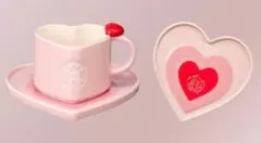 【新品送料込】韓国　スターバックス　バレンタイン　マグカップ　ソーサー