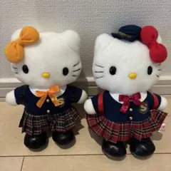 【激レア】ハローキティ ぬいぐるみ 2点 トナカイ ワンピースドレス 缶バッジ 激レア】ハローキティ ぬいぐるみ 2点 トナカイ ワンピースドレス 缶