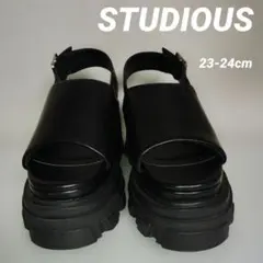 STUDIOUS サンダル 靴 黒　size2 23〜24cmブラックのサムネイル