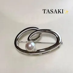 希少☆TASAKI タサキ ブローチ 本真珠パール シルバー 1珠 刻印