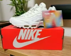 【美品】NIKEエアマックス95Essential　トリプルホワイト27.5cm
