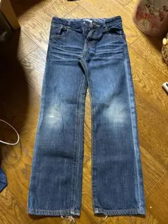 ダークブルー ストレートレッグパンツ　XL