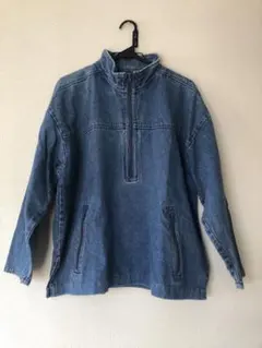 【お値下げしました】古着　デニム　ハーフジップ　アウター