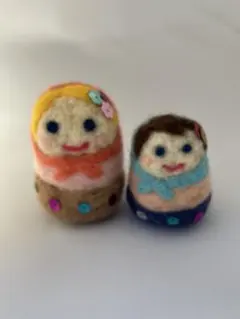 【お値下げ】羊毛フェルト マトリョーシカ風人形セット