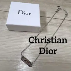 Christian Dior ディオール ロゴプレート ネックレス