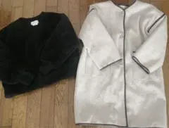 ボアブルゾンとパイピングコートの2着セット☆