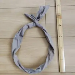 グレー リボン付きヘアバンド