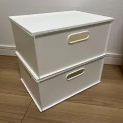 ニトリ バスケット Nインボックス クォーター 蓋付き　収納ケース