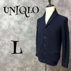 【ユニクロ /UNIQLO】　カーディガン　ニット　厚手　L　リブ　GU