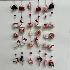 伝統工芸豪華吊るし雛9連飾り ハンドメイド お正月、雛飾り イベントの